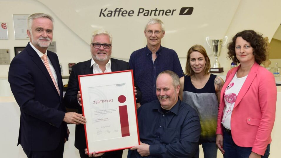 Kaffee Partner erhält Zertifikat als barrierefreier Arbeitgeber