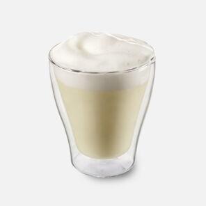 Vanilla milk in a double-walled glass