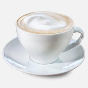 Cafe au lait in a white mug