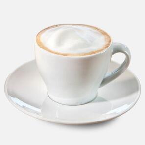 cafe snow in a white mug
