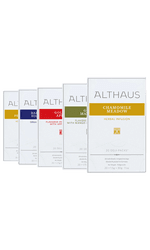 Althaus Probierset Premium hintereinander aufgereihte Sorten