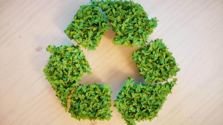 Grünes Recycling Symbol