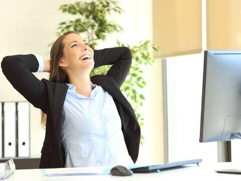 Gute Arbeitsatmosphäre im Büro